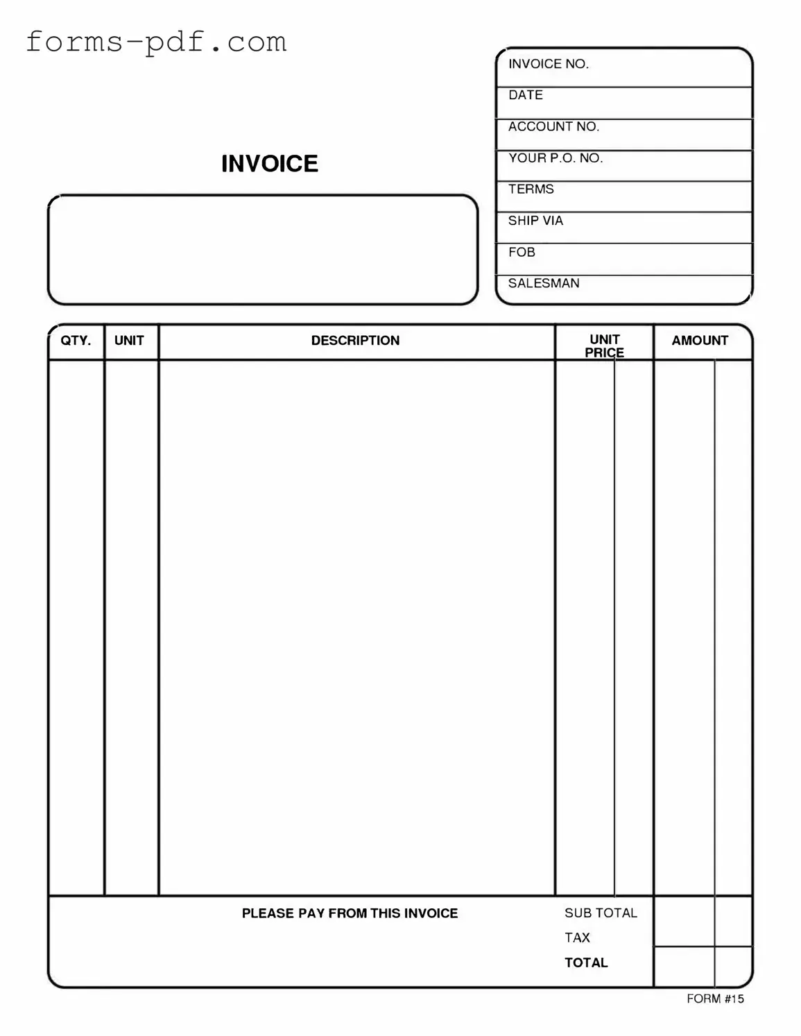Free And Invoice Pdf PDF Form
