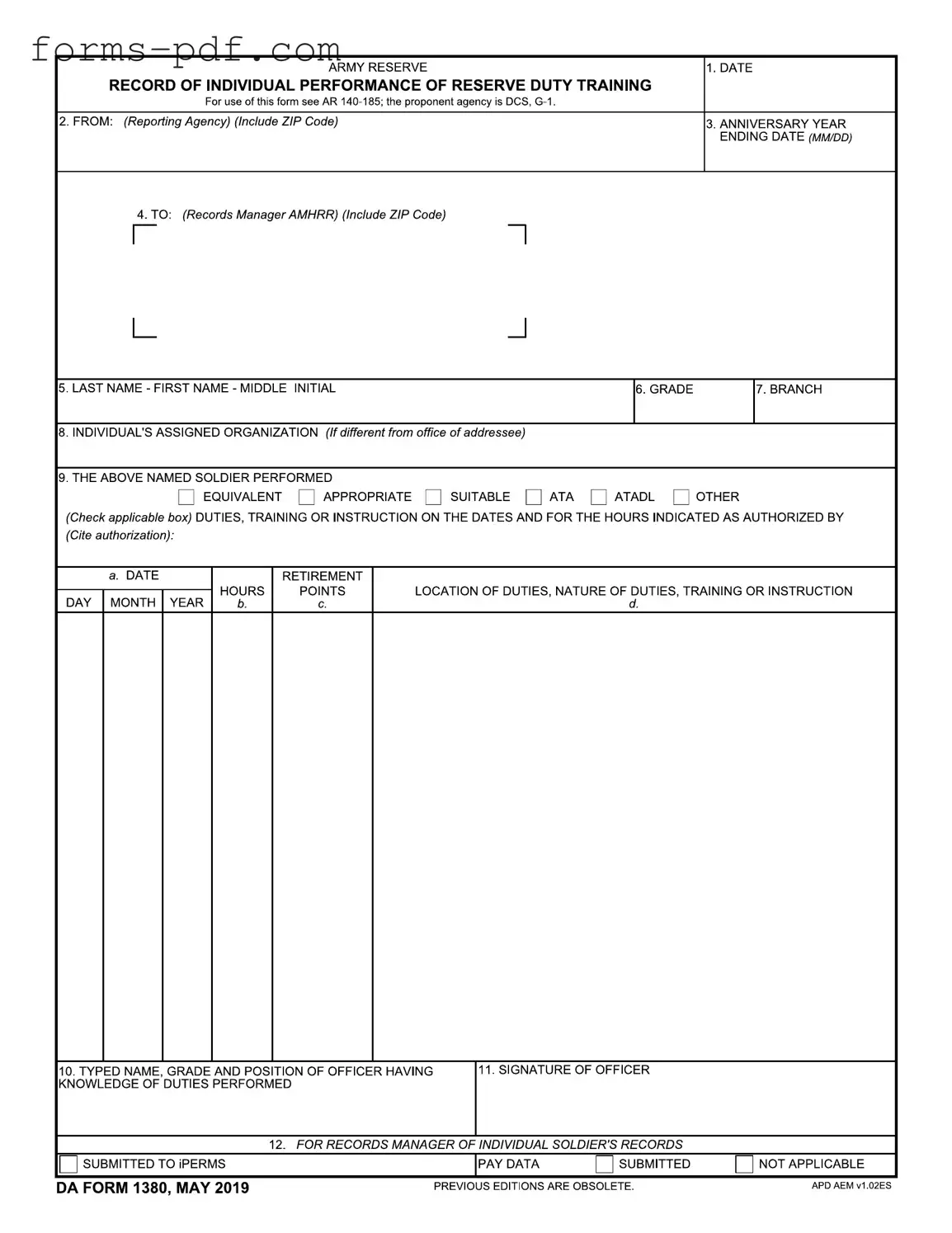 Da 1380 PDF Form