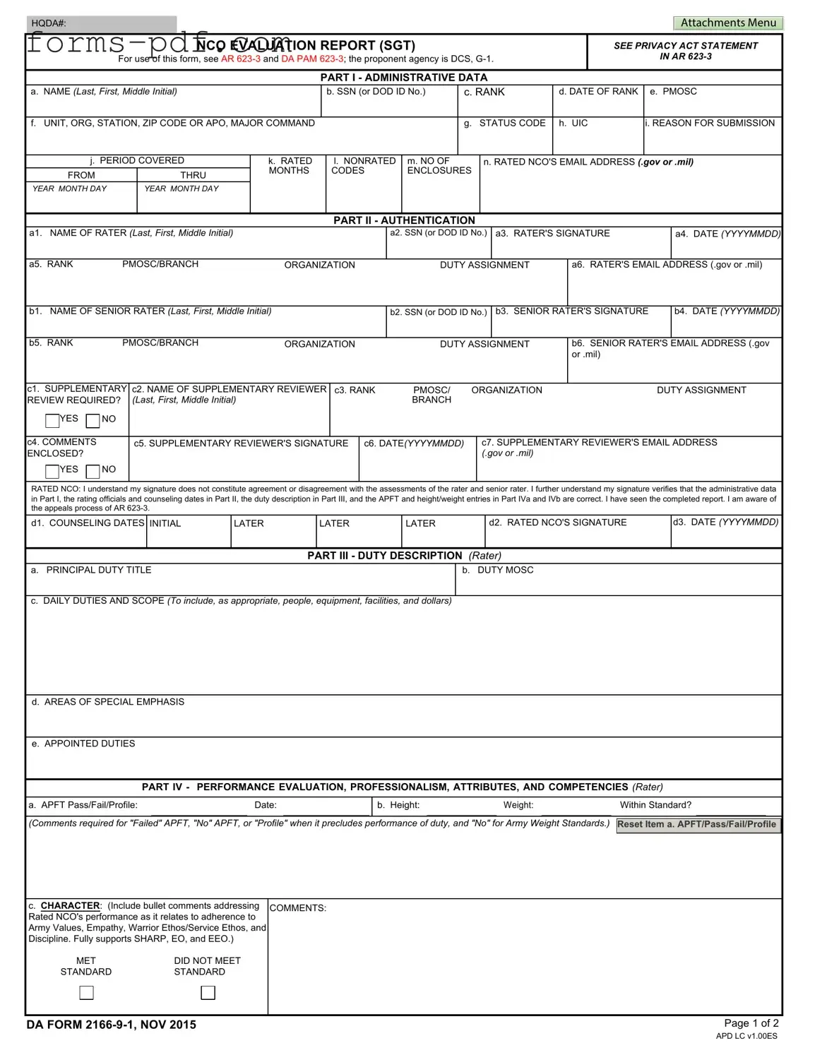 Da 2166 9 1 PDF Form