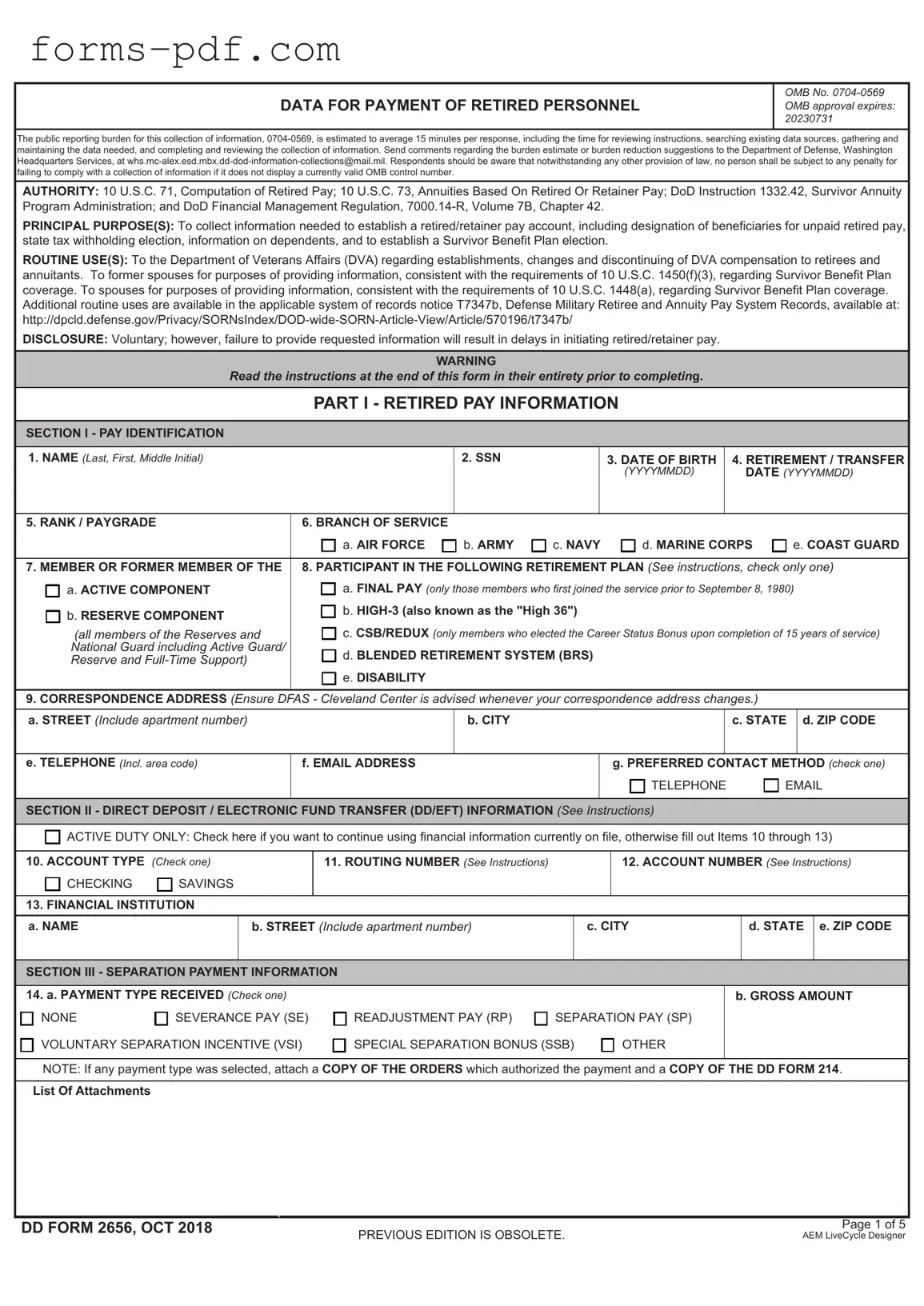 DD 2656 PDF Form