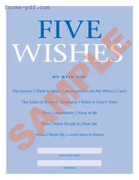 5 Wishes Document PDF Form