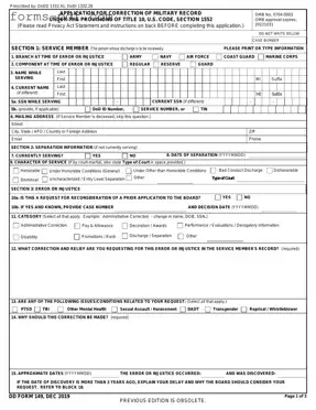 DD 149 PDF Form