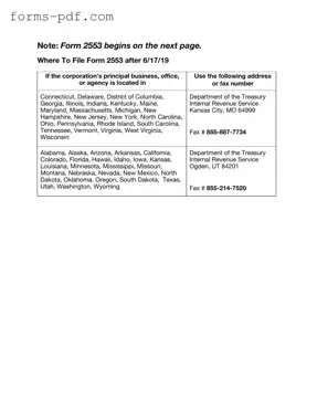 IRS 2553 PDF Form