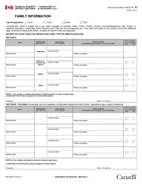Imm 5645 PDF Form
