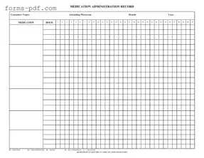 Medication Administration Record Sheet PDF Form