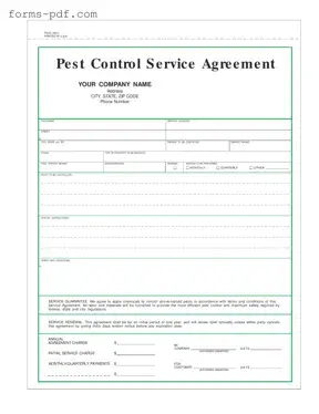 Pest Control Contract PDF Form