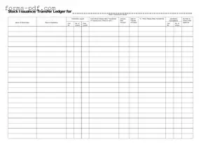 Stock Transfer Ledger PDF Form