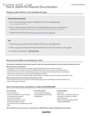 Asurion F-017-08 MEN PDF Form