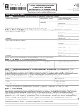 Tax POA dr 835 PDF Form