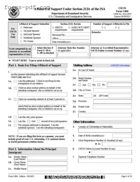 USCIS I-864 PDF Form
